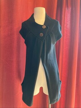 ROXY ♥️ Long Beach style black sweater, size large